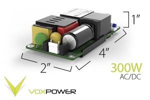 14 10 2024 EIRE300 PR Image 01 600x400 product only Vox Power Ltd – New Release EIRE300 Open Frame AC-DC Power Series, a High-Density 300W 4” x 2” Power Supply with a Low 1” Profile, Medical (2 MOPP) BF-Rating, and ITE Approvals
