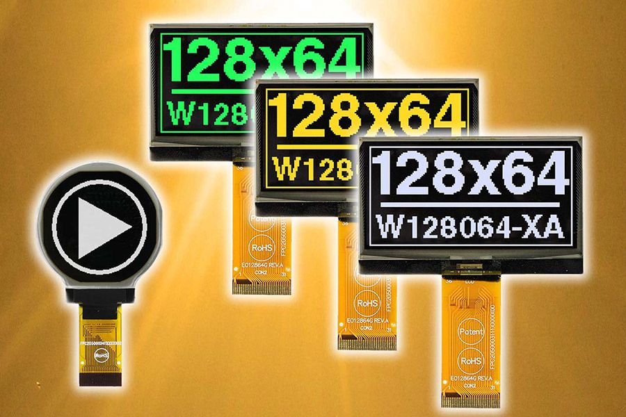 Temperature-stable small OLED displays for extreme applications