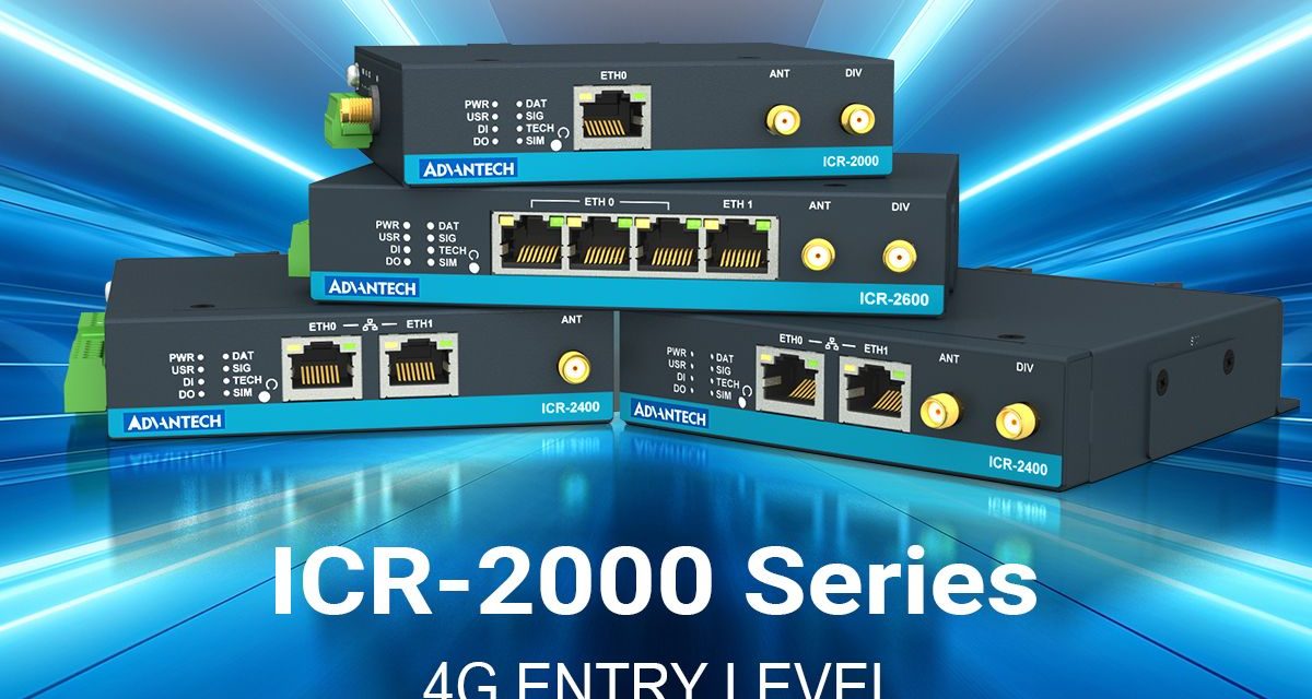 Advantech announces updates to its ICR-2000/2400/2500/2600 Series of Industrial 4G Entry Level Cellular Routers