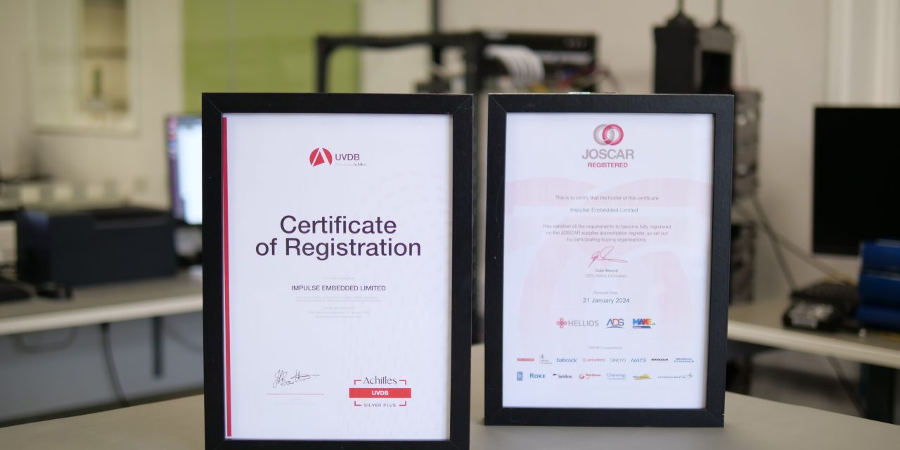 Impulse Embedded now accredited to JOSCA and meet UVDB for Defence and Utility sector