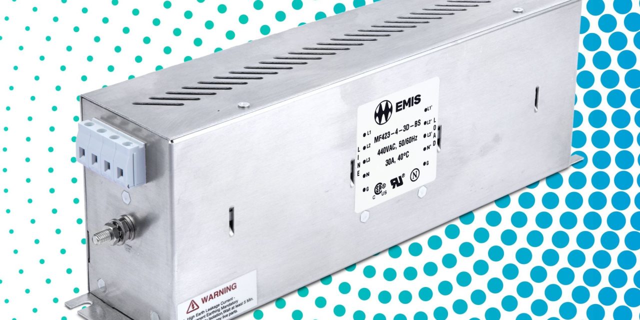 Compact Bookshelf Design Three Phase EMC Filter from EMIS Offers High Performance