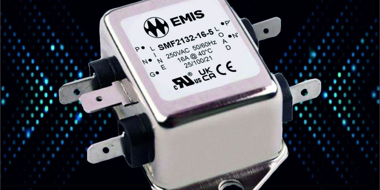 EMIS SMF2132 High Performance Single Stage EMI Filter handles high interference levels