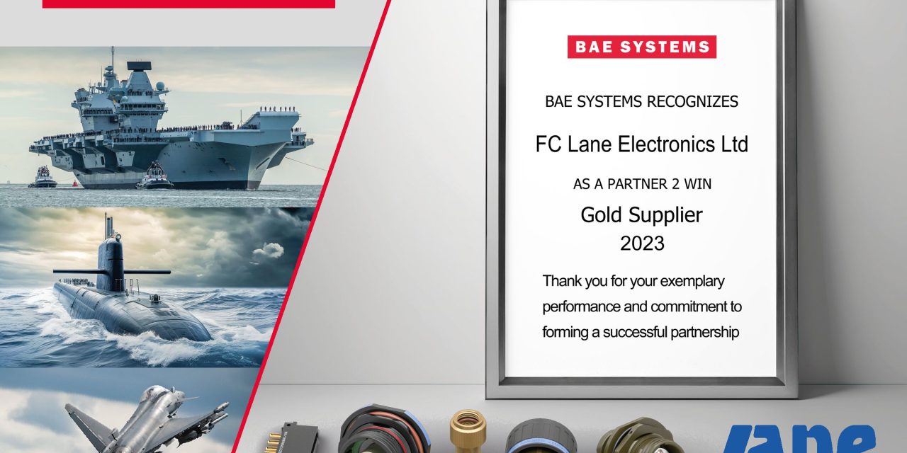 Lane Electronics honoured with a Gold Tier Supplier award from BAE Systems
