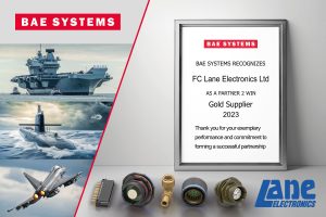 2452 FC Lane BAE Gold Award Winner ver 1 1 Lane Electronics honoured with a Gold Tier Supplier award from BAE Systems