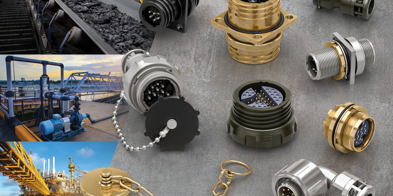 Weald LMF and LMG connectors from Lane Electronics: Threaded coupling circular connectors designed for use in exposed environments