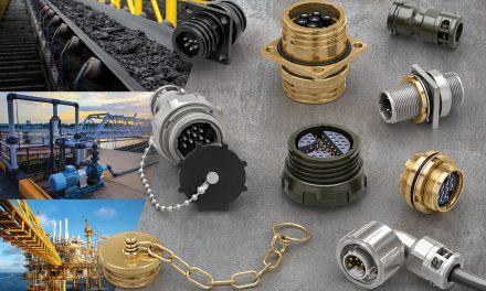 Weald LMF and LMG connectors from Lane Electronics: Threaded coupling circular connectors designed for use in exposed environments