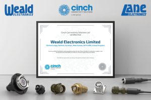 2465 PR Weald Cinch Connectivity Solutions certificate Weald Electronics accredited as CINCH Fibreco termination and assembly partner