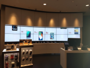 medium Zytronic demos interactive video wall with seamless multi-touch transition between screen tiles at ISE