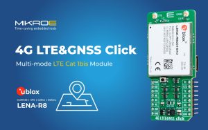 4g lte gnss click mikroe pr Global tracking and telematics Click board from MIKROE has extensive network compatibility