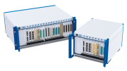 pickering 8 and 18 slot pxie chassis with cards medium Two New Gen 3 PXI Express (PXIe) Chassis from Pickering Interfaces Ensure Maximum PXI Application Flexibility