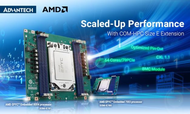 Advantech COM-HPC Size E Extension Scaled Up Performance with AMD EPYC  Embedded 8004 Series Processor