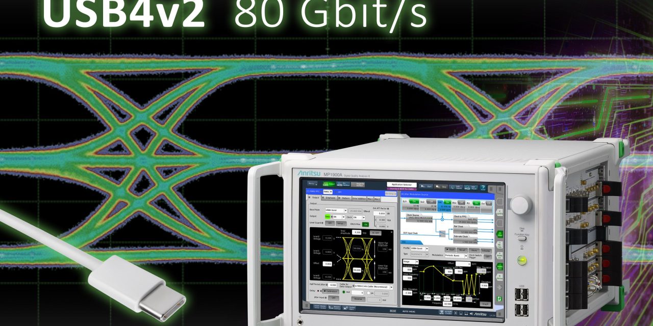 Anritsu introduces a Receiver Test Solution that Supports USB4 Version 2.0 with 80 Gbit/s Data Transmission Speed