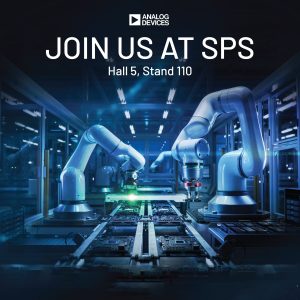 Analog Devices SPS 2024 PR 1200px x 1200px Graphic Analog Devices at SPS 2024: Transforming Industry with Trusted Edge Intelligence