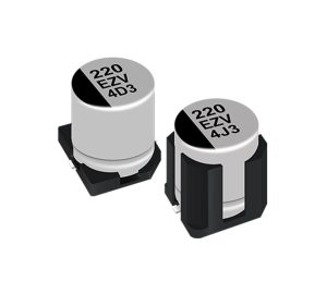 Capacitor Polymer Hybrid NPI EEH ZV Series RGB TTI Europe offers Panasonic’s automotive-compliant ZV series electrolytic polymer hybrid capacitors
