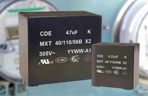 Cornell Dubilier MXT Suprression Capacitor PR New Cornell Dubilier 1,000-Hour X2 Class Interference Suppression Capacitors Meet Demanding 85/85 THB Test