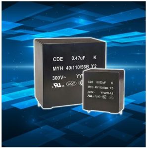 Cornell Dubilier MXY Suprression Capacitor New Cornell Dubilier AEC-Q200 Y2 Class Interference Suppressor Capacitors Meet 2,000-Hour 85/85 THB Tests