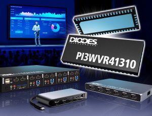 DIO1077 image PI3WVR41310 13.5Gbps High-Speed Video Switch from Diodes Incorporated Supports Latest Standards