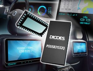 DIO1084 image PI3USB31532Q 10Gbps Automotive-Compliant Crossbar Switch from Diodes Incorporated Simplifies In-Vehicle USB-C Connectivity