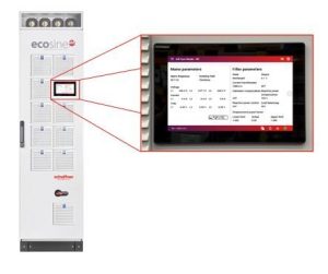 Ecosine with HMI pull out white background Schaffner adds User-Friendly advanced HMI to its Ecosine Active Sync