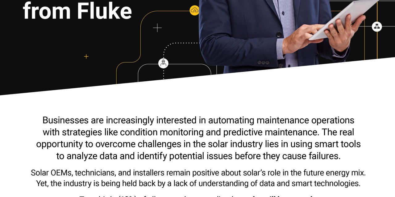 Fluke Survey Reveals How Data is Powering the Future for Solar Energy Innovation and Growth