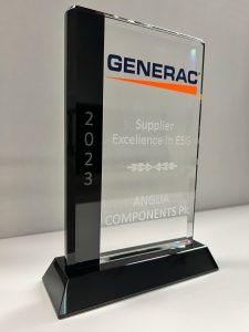 Generac ESG Award 0824 Anglia wins Supplier Excellence Award in Environmental, Social & Governance category from Generac