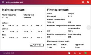 HMI screenshot 1 Schaffner adds User-Friendly advanced HMI to its Ecosine Active Sync