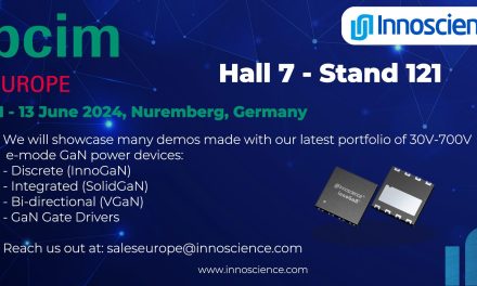PCIM 2024: Innoscience to show that GaN devices are price-comparative with silicon, very reliable and available as discrete (InnoGaN), integrated (SolidGaN) and bi-directional (V-GaN)