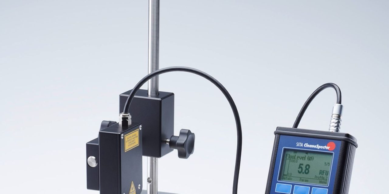 Hand-held test instrument for metal cleanliness  ~ The CleanoSpector measures organic contaminants on metal surfaces in industrial environments ~