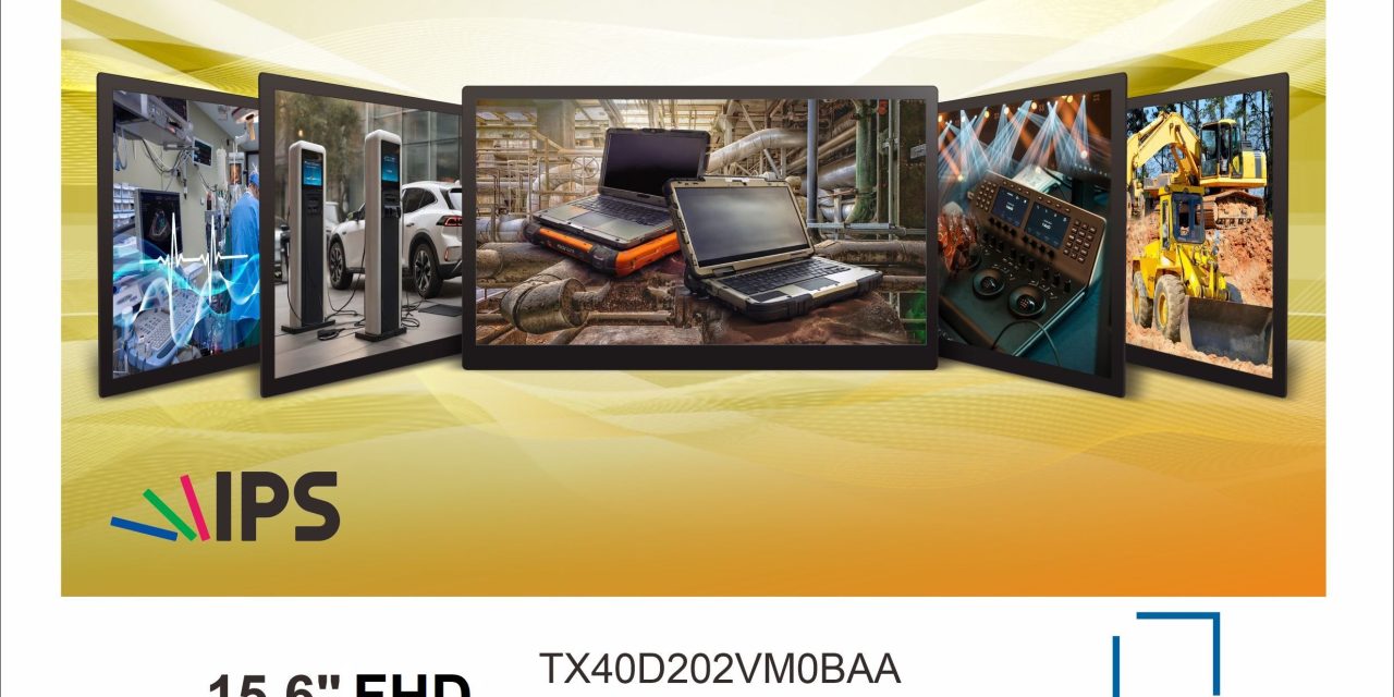 15.6-inch Full HD TFT display module features a broad colour gamut and high brightness