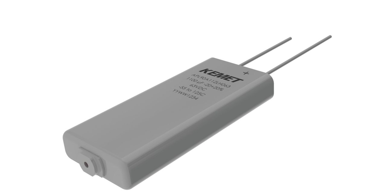 For 48 V applications: Rutronik introduces the new aluminum polymer rectangular capacitors of the APL90 series from KEMET