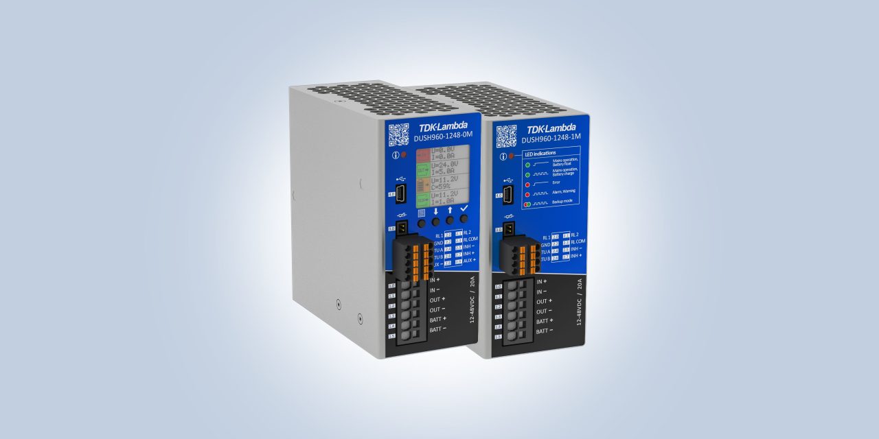 960W DIN rail mount programmable DC-UPS for mission critical applications