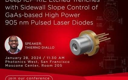 Deep ICP-RIE Etched Trenches with Sidewall Slope Control of GaAs-type High Power PLDs