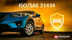 MC1649 Image ISO SAE 21434 and ISO 26262 graphics Microchip Earns Certification in ISO/SAE 21434 Road Vehicle—Cybersecurity Engineering Standard from UL Solutions