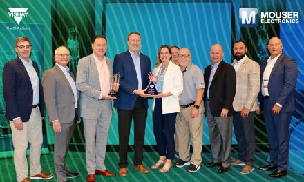 Distributor Mouser Electronics Honoured for Third Consecutive Year with Top Awards from Vishay Intertechnology