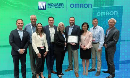 Mouser Electronics Awarded Fourth Consecutive Year for Outstanding Results in E-Commerce Distribution by Omron