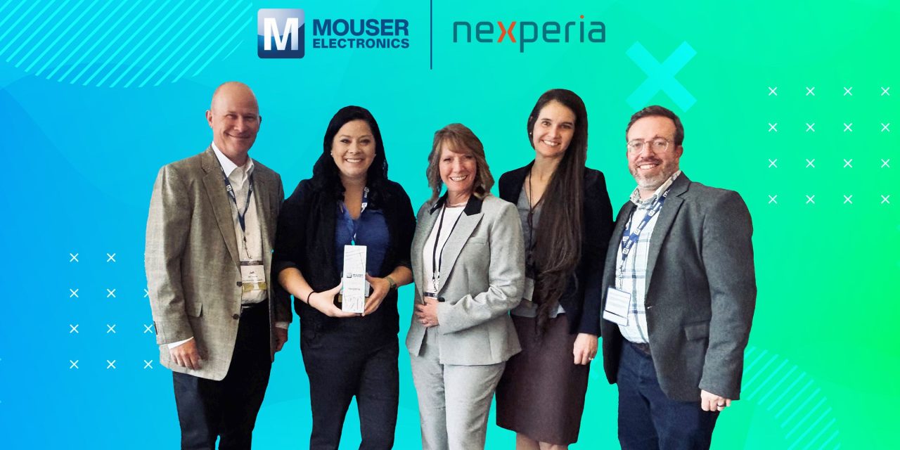 Mouser Electronics Named e-Tailer of the Year Award by Nexperia