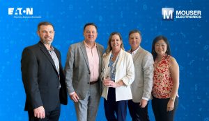 MR598AEatonAward Mouser Receives the Electronics Division Distributor Partnership Award from Eaton
