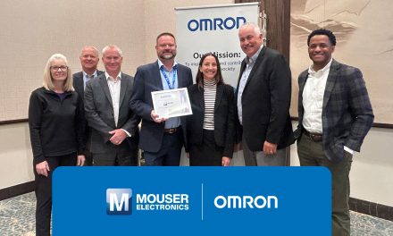 Mouser Electronics Awarded Distributor of the Year Honours from OMRON Electronic Components for Fifth Consecutive Year
