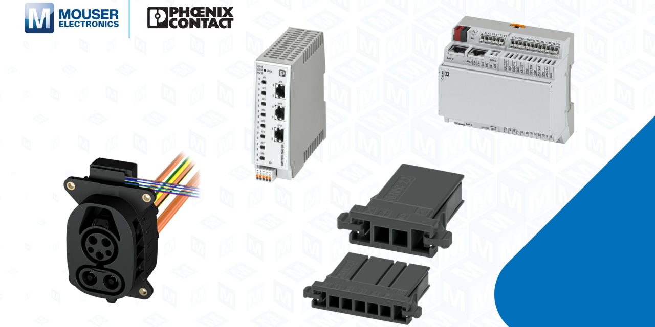 Authorised distributor Mouser Electronics stocking the latest products and solutions from Phoenix Contact