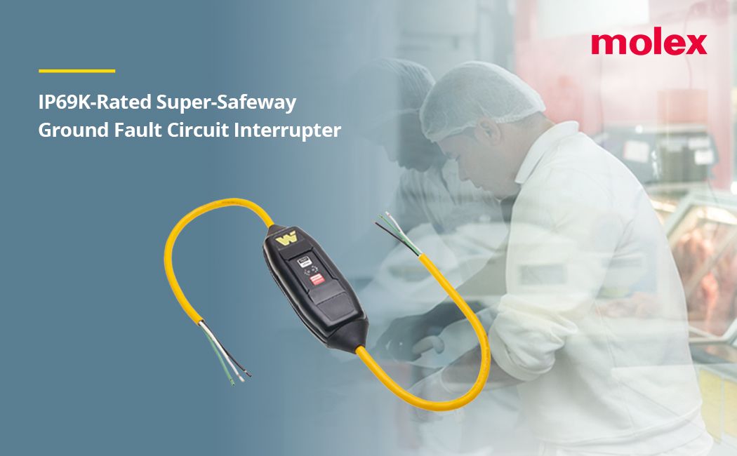 MX090 GFCI Image 002 Molex Elevates Electrical Safety in Harsh Environments with Launch of First Portable, IP69K-Rated Super-Safeway Ground Fault Circuit Interrupter (GFCI)