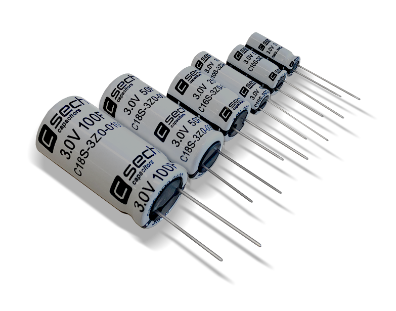 High-quality materials and high-end production enable a good price-performance ratio: SECH high-performance ultracapacitors – now at Rutronik