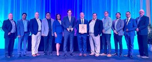 Miraclon Team accepts two FTA Awards for Shine LED SHINE LED Lamp Kit, innovated by Miraclon, recognized with FTA Technical Innovation and FTA Sustainability Awards