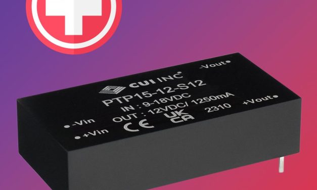 CUI Releases Medical Grade DC-DC Converter with 2:1 Input Voltage and Extended Temperature Range