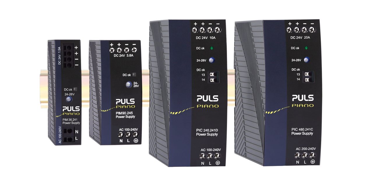 PULS PIANO easy-to-use and cost-effective DIN-rail power supply range