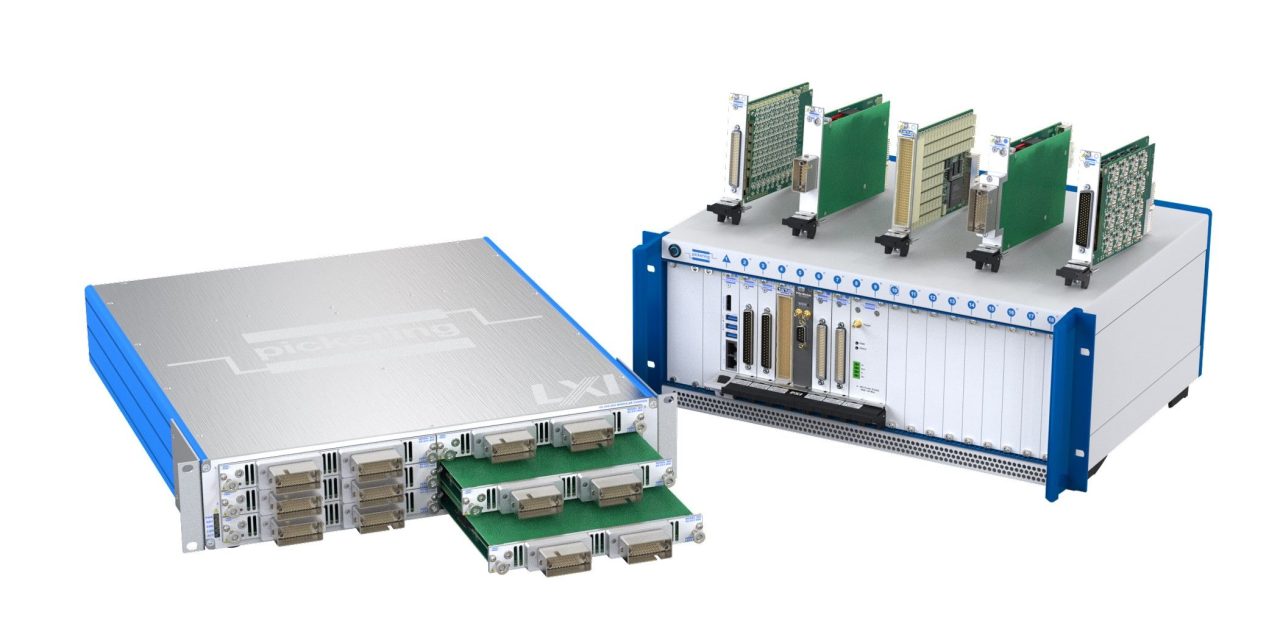 EV BMS test rig demo from Pickering Interfaces on show at The Battery Show Europe 2024, Stuttgart, Germany