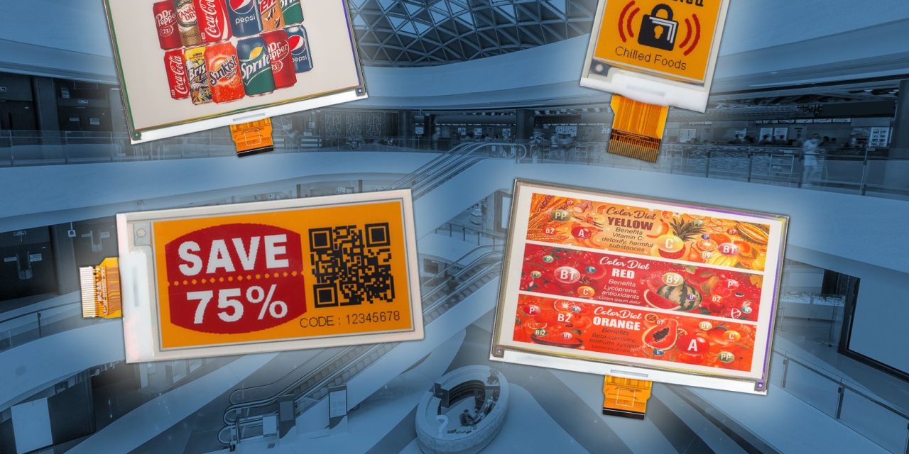 e-Paper displays feature low power Bi-stable display technology