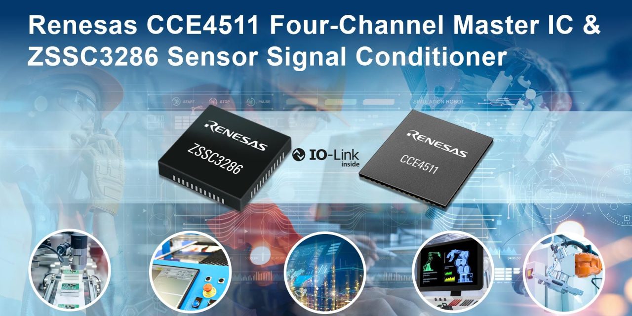 Renesas Introduces Four-Channel Master IC and Sensor Signal Conditioner for the Growing IO-Link Market