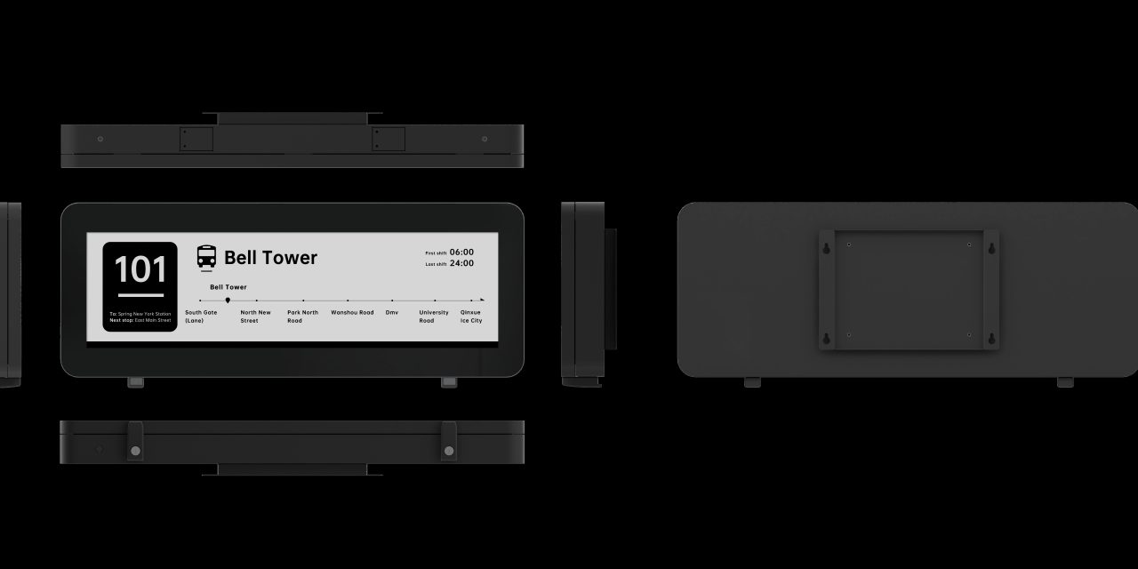 Self-sufficient, energy-saving complete solution with integrated control: SEEKINK’s 28’ B/W e-paper display solution – now at Rutronik
