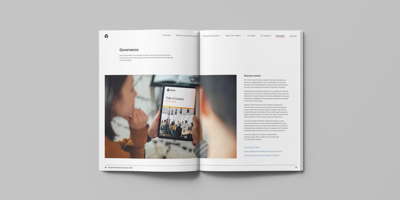 Vertiv Issues 2023 Responsible Business Report, Providing Updates on Environmental Impact and Governance Efforts and Introducing  ‘One Vertiv, One World’ Plan