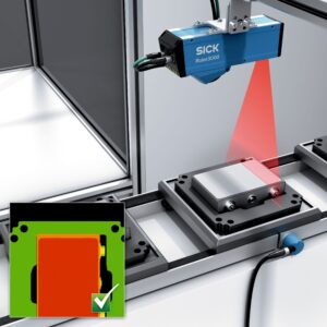 Ruler3020 checks heat conducting paste on batteries SICK’s Next-Generation Ruler3000 Offers a Fast Track to Breakthrough 3D Vision Power